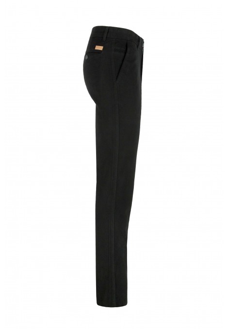 Black Chinos Pants with Diagonal Textured Weave Classic Fit (F2020)