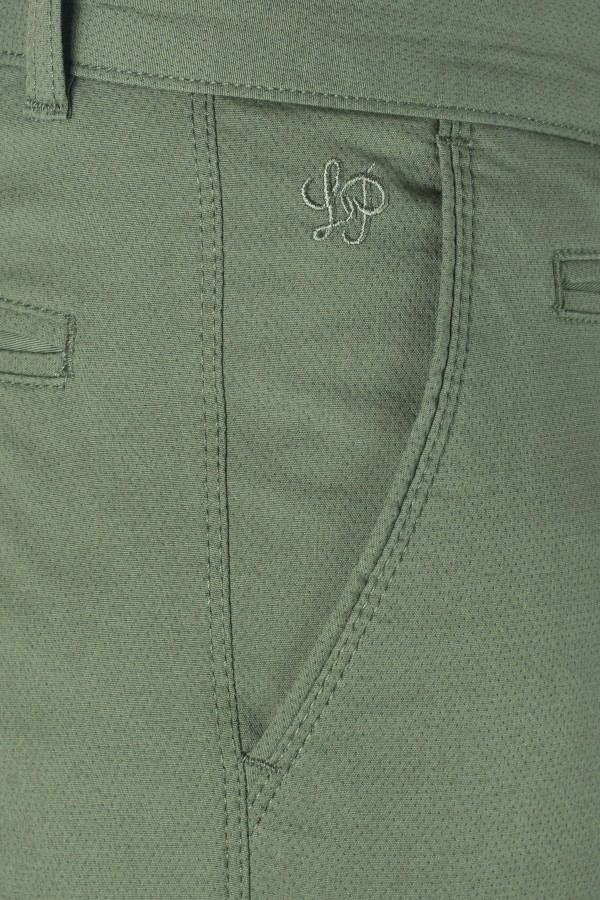 Khaki Chinos Pants with Textured Weave Premium  (S19552)