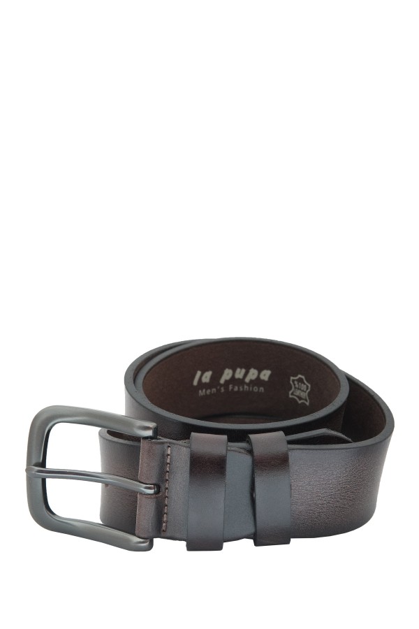 La pupa brown basic leather belt (s20-101)