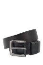 Black Basic Leather Belt (S20-101)