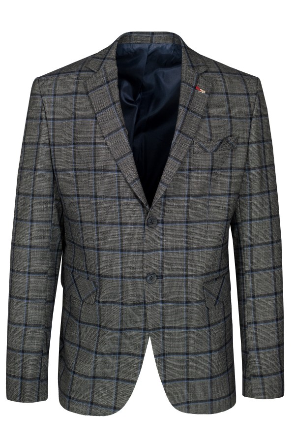 La pupa grey checked blazer premium (s201214)