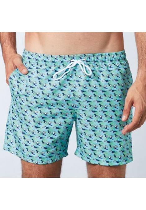 Turquoise Printed Swimwear (S2018099)