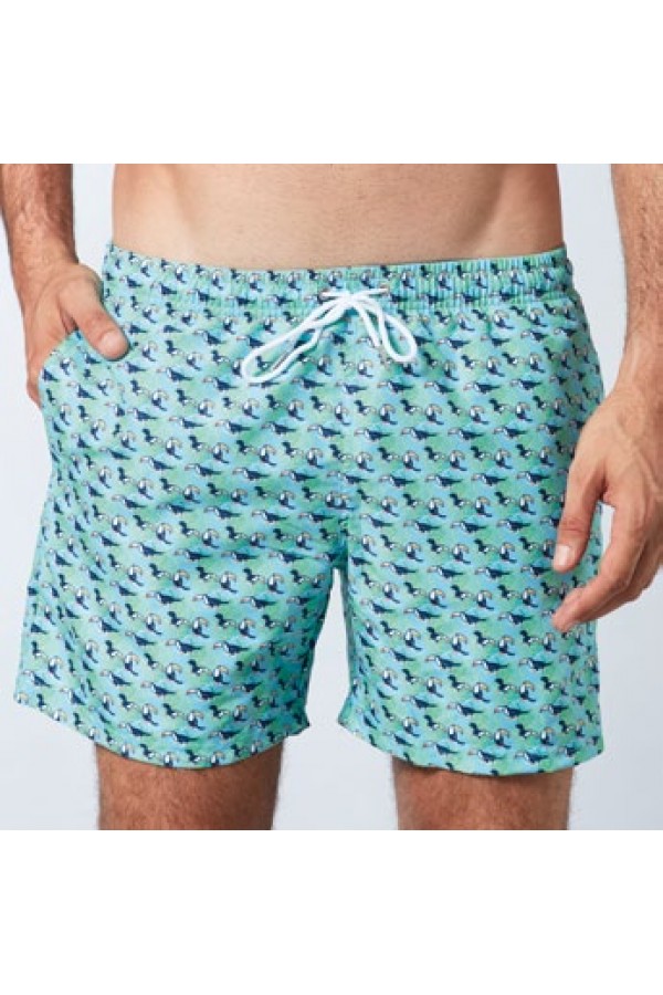 Turquoise printed swimwear (s2018099)
