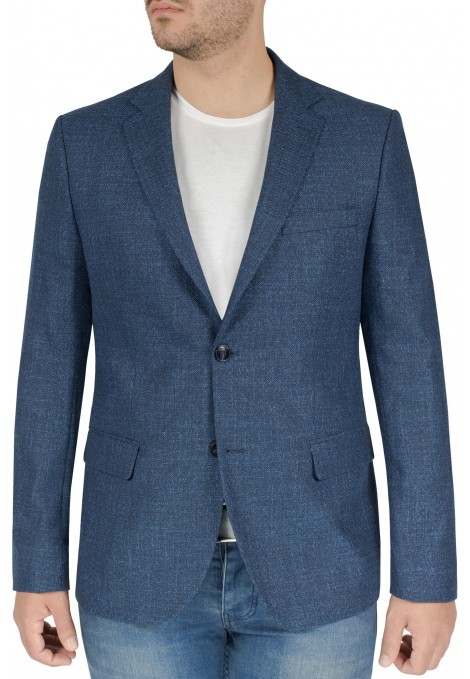 Blue Blazer with textured Weave (S213535)