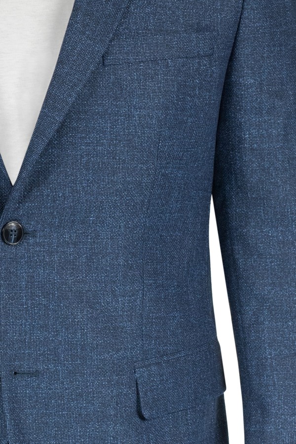 Blue Blazer with textured Weave (S213535)