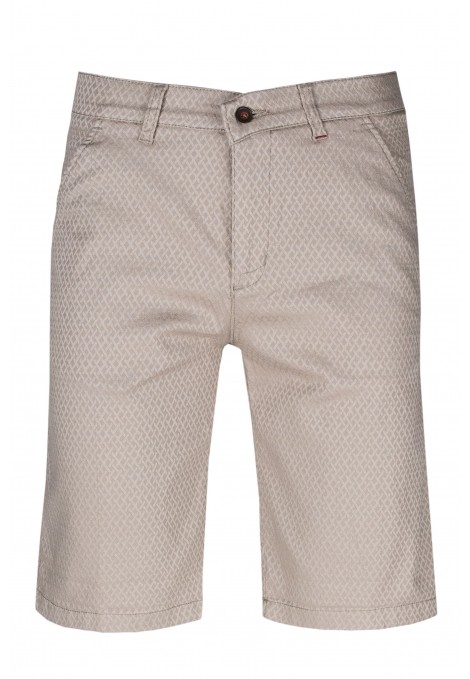 Beige Shorts with Textured Weave (S214507)