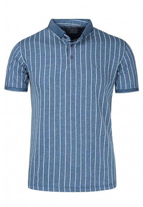 Blue Striped Polo T-shirt (S225044)