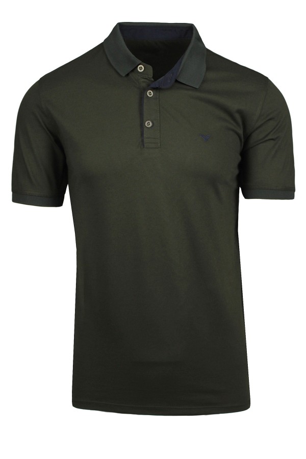 Man’s olive green cotton Polo T-shirt