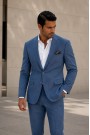 Ανδρικό μπλε Κοστούμι Mixed Wool
