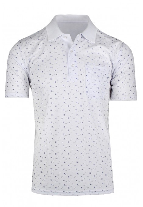 Λευκή μπλούζα polo σχεδιαστική