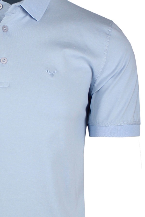 Man’s Sky Blue cotton Polo T-shirt