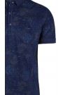 Ανδρική σκούρο μπλε μπλούζα polo βαμβακερή