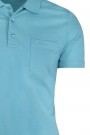 Ανδρική aqua μπλούζα Polo Βαμβακερή