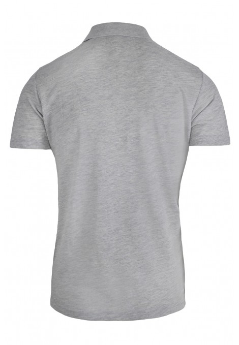 Grey cotton polo t-shirt