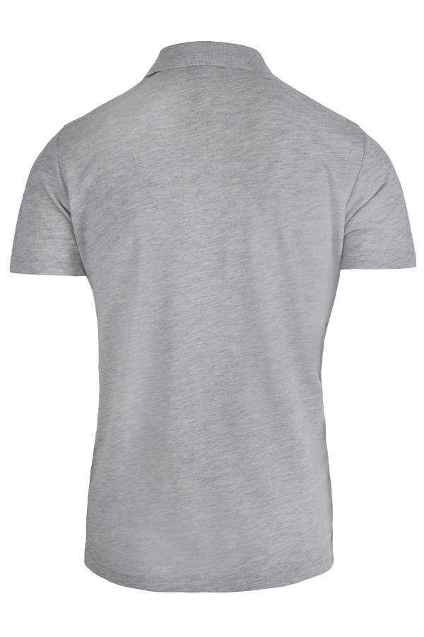  Man’s  grey cotton polo t-shirt