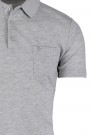 Grey cotton polo t-shirt