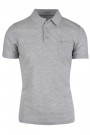 Grey cotton polo t-shirt