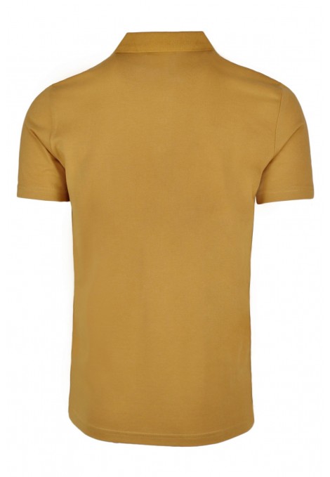 Man’s mustard yellow cotton polo t-shirt