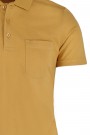 Man’s mustard yellow cotton polo t-shirt