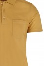 Mustard yellow cotton polo t-shirt