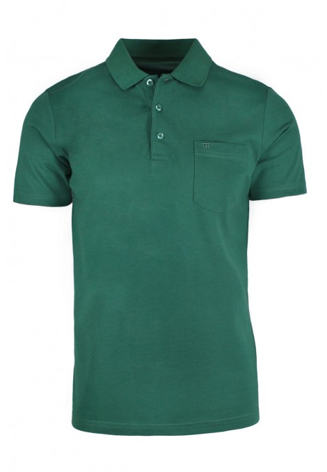 Ανδρική πράσινη  μπλούζα Polo Βαμβακερή