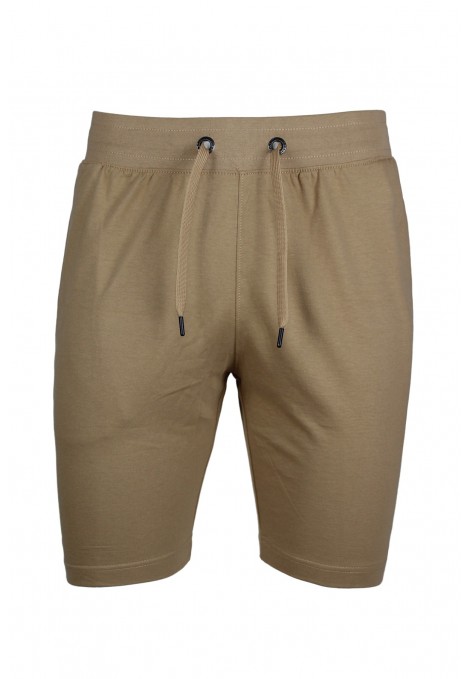 Man’s camel cotton sweat shorts