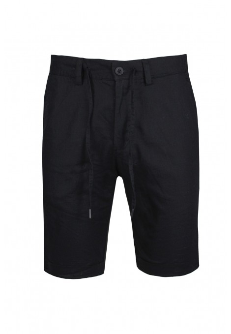 La pupa man’s black linen bermuda shorts