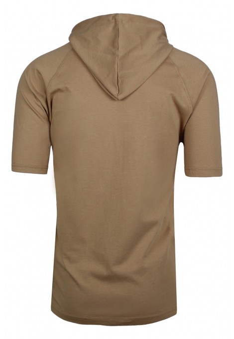 Camel t-shirt with hood