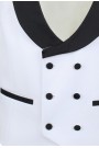 Man's white vest mixed wool
