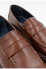 Ανδρικά δερμάτινα κονιάκ loafers