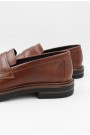Ανδρικά δερμάτινα κονιάκ loafers