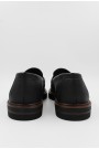 Ανδρικά δερμάτινα μαύρα loafers