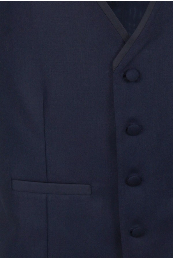 Ανδρικό σκούρο μπλε γιλέκο mixed wool