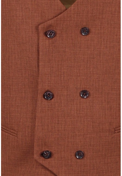 Ανδρικό κεραμιδί γιλέκο mixed wool