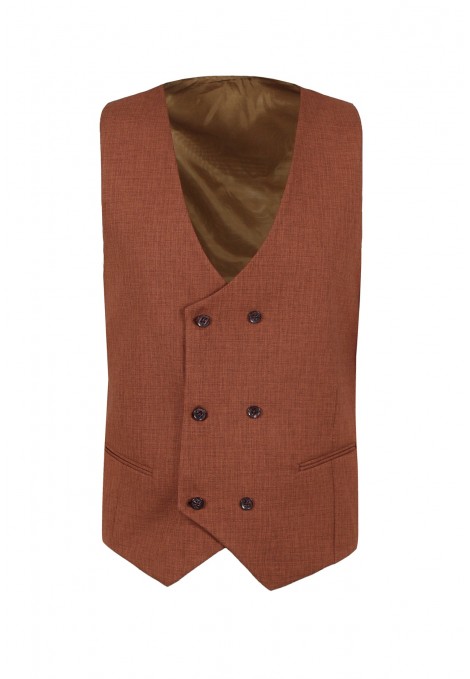 Ανδρικό κεραμιδί γιλέκο mixed wool
