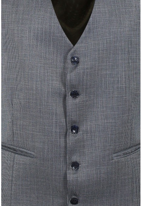 Ανδρικό σκούρο μπλε γιλέκο mixed wool