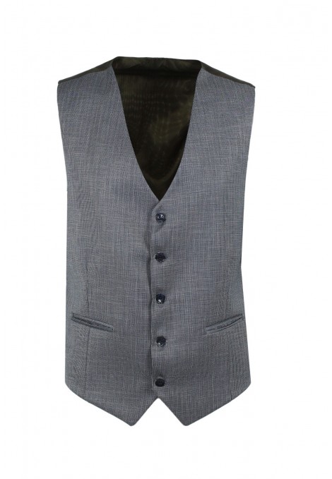 Ανδρικό σκούρο μπλε γιλέκο mixed wool