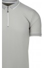 Man’s ecru t-shirt polo with zip