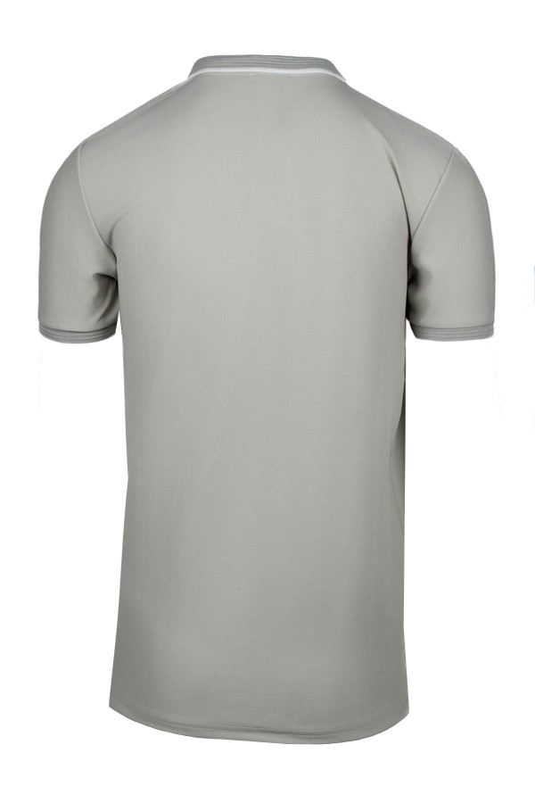 Man’s ecru t-shirt polo with zip