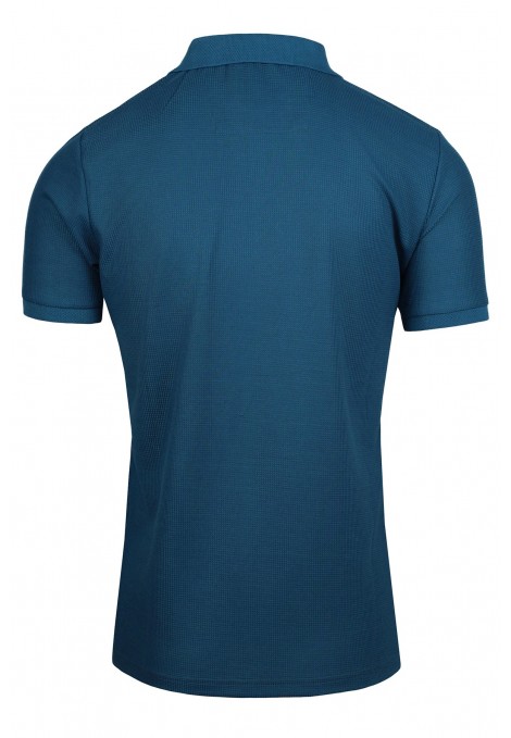 Man’s petrol  cotton polo t-shirt
