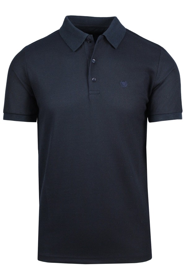Man’s dark blue  cotton Polo T-shirt
