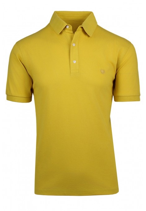 Ανδρική κίτρινη μπλούζα Polo Βαμβακερή
