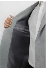  Ανδρικό ανοιχτό γκρι σακάκι με σχέδιο ύφανσης 