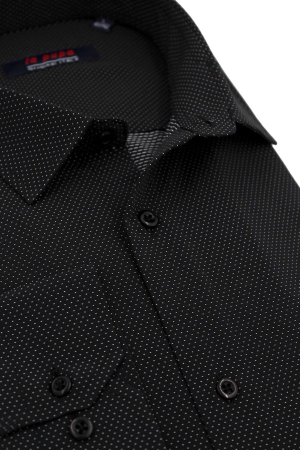 Man's black printed shirt      