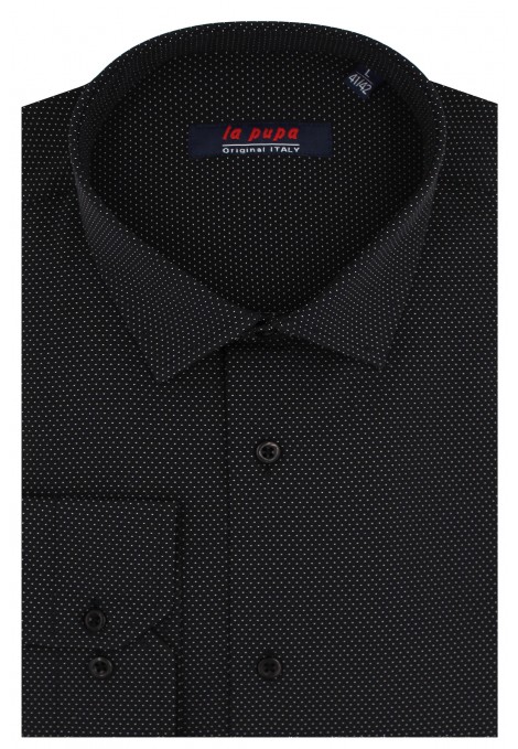 Man's black printed shirt      