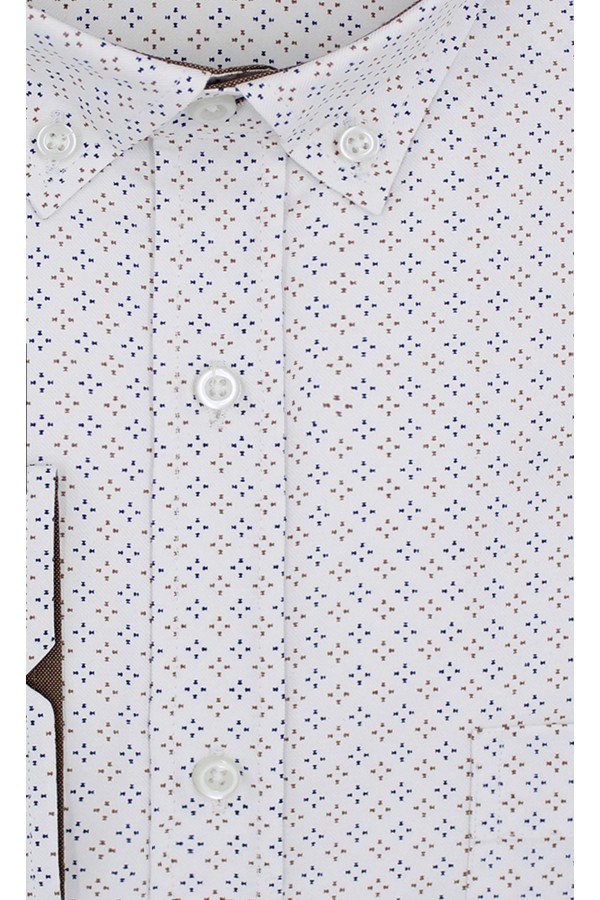 Man’s white printed shirt      