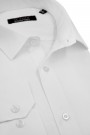 La pupa λευκό πουκάμισο με σχέδιο ύφανσης
