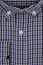 Man's blue checked with pocket