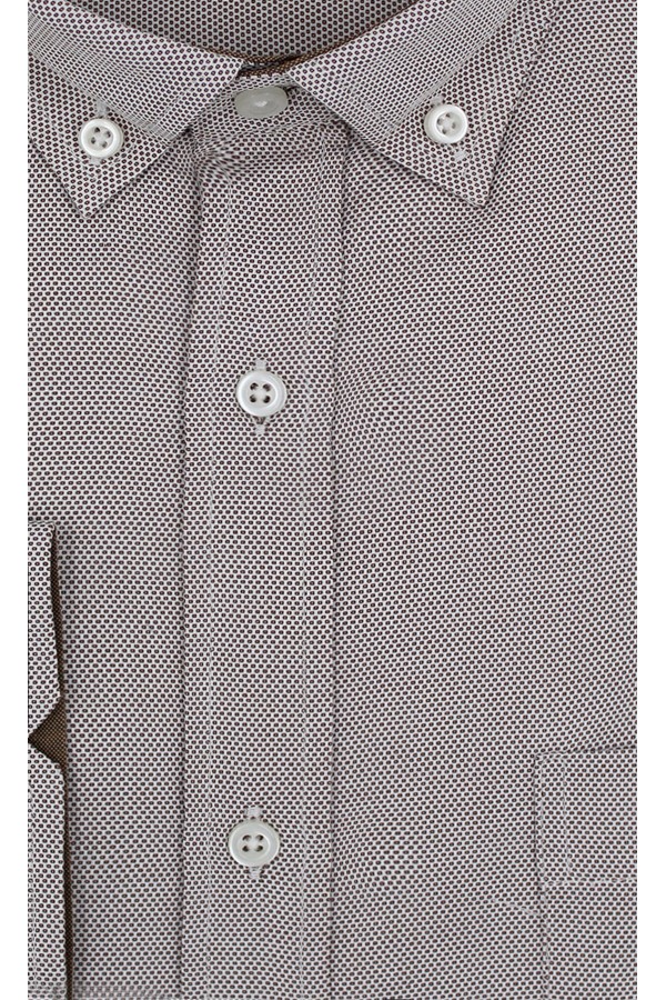 Man's beige printed shirt      