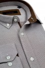 Man's beige printed shirt      